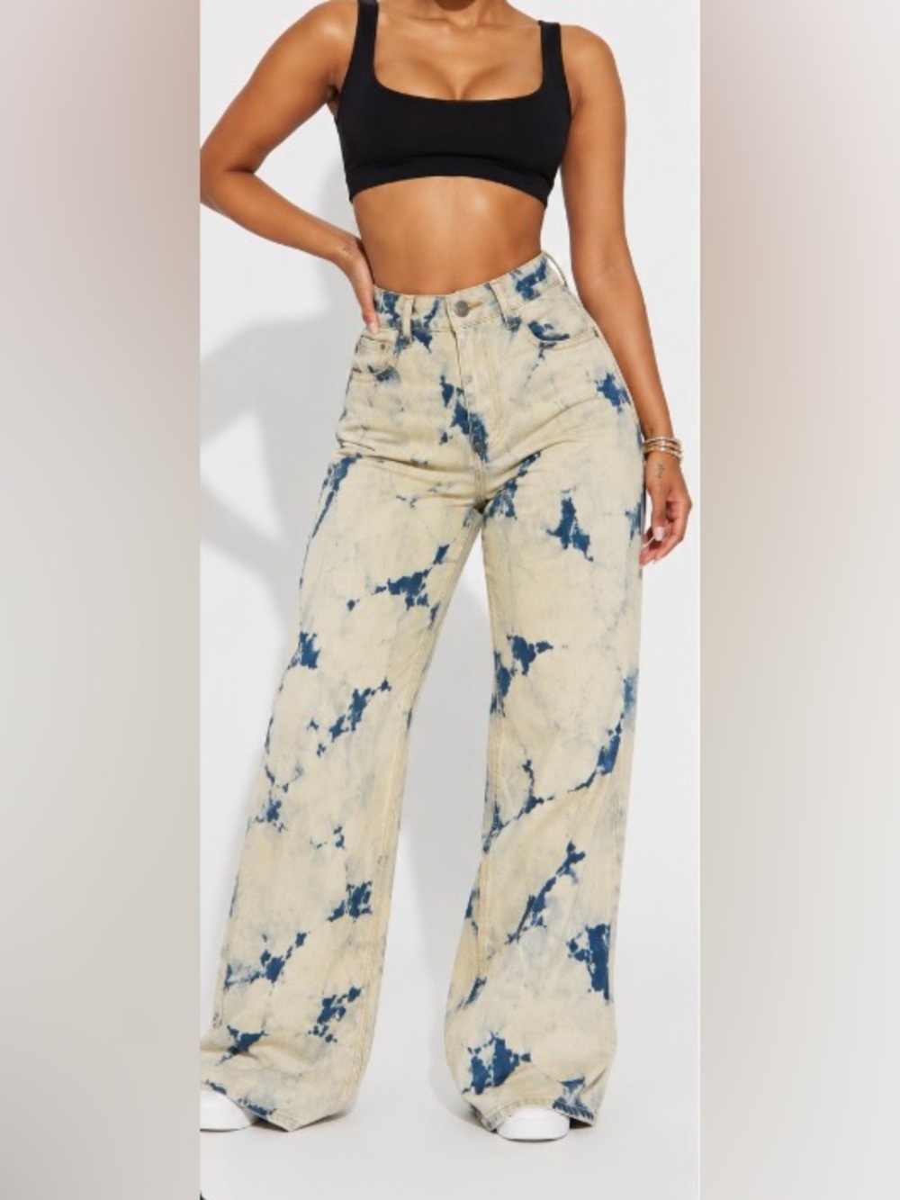 Fashion Nova Time Away Acid Wash Wide Leg Baggy Jeans Y2K Grunge Size 15